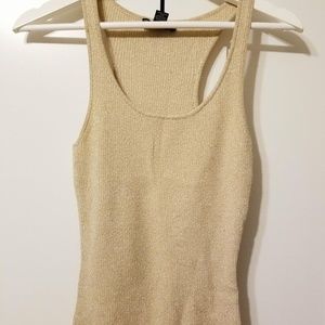 INC International Concept Gold Tank Top Size M
